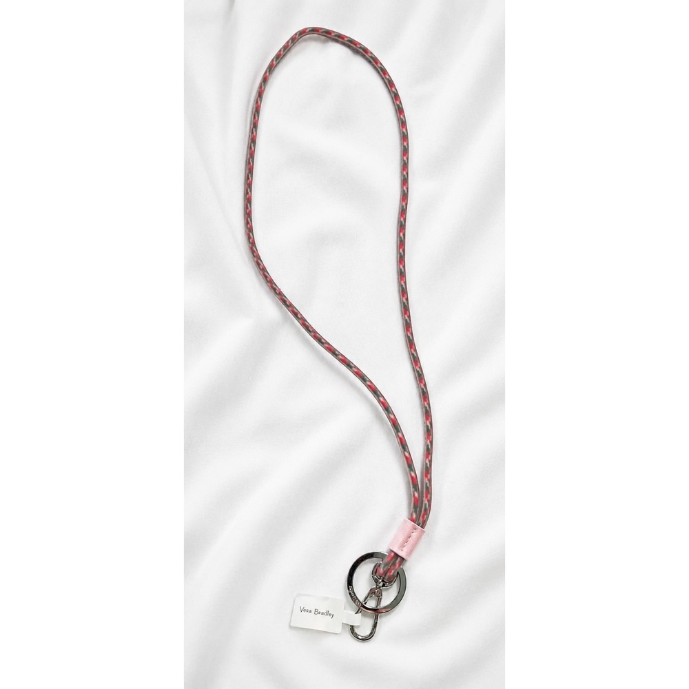 New Vera Bradley 36" Lanyard Colorful Tubing Lobster Clasp & Keyring Comfy
